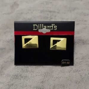 Dillard's Gold Geometric Cufflinks for Men